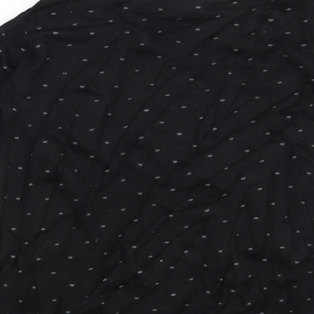 Mango Womens Black Polka Dot  Pullover Jumper Size S