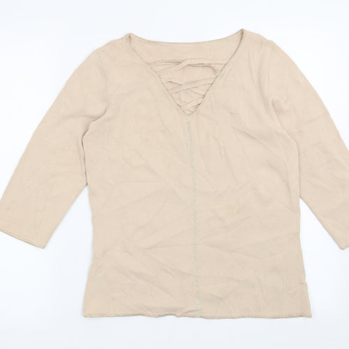 Preworn Womens Beige   Pullover Jumper Size 12