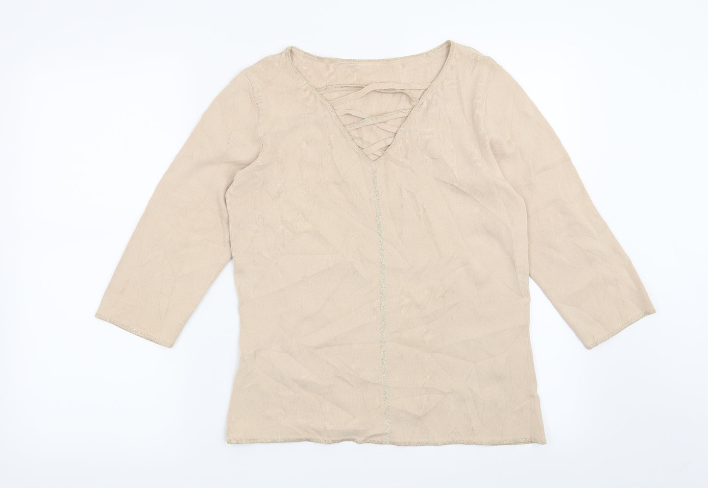 Preworn Womens Beige   Pullover Jumper Size 12
