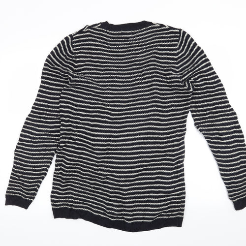 NEXT Mens Blue Striped  Pullover Jumper Size M