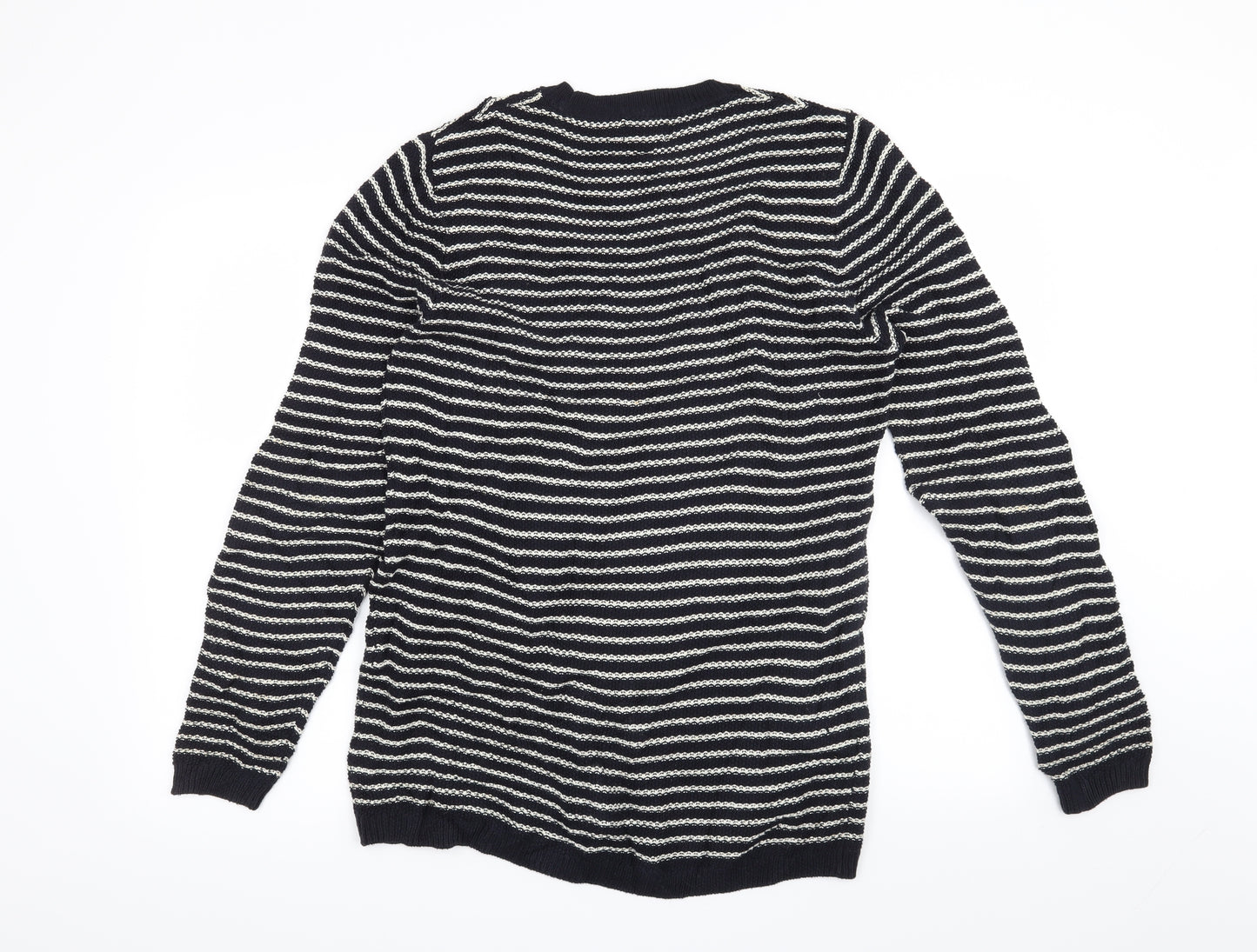 NEXT Mens Blue Striped  Pullover Jumper Size M