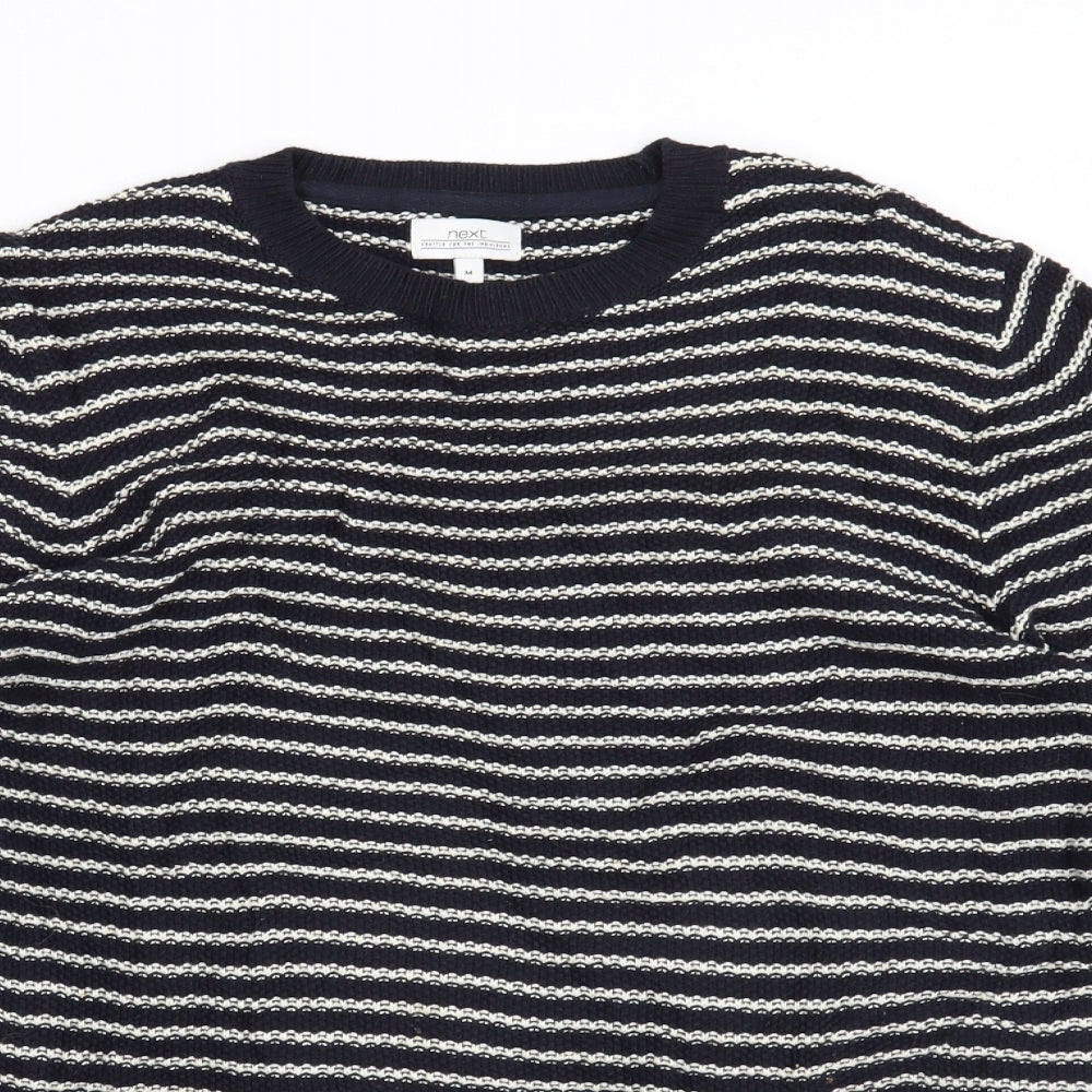 NEXT Mens Blue Striped  Pullover Jumper Size M
