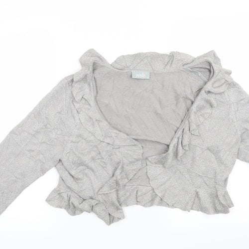 Wallis Womens Silver   Cardigan Jumper Size L