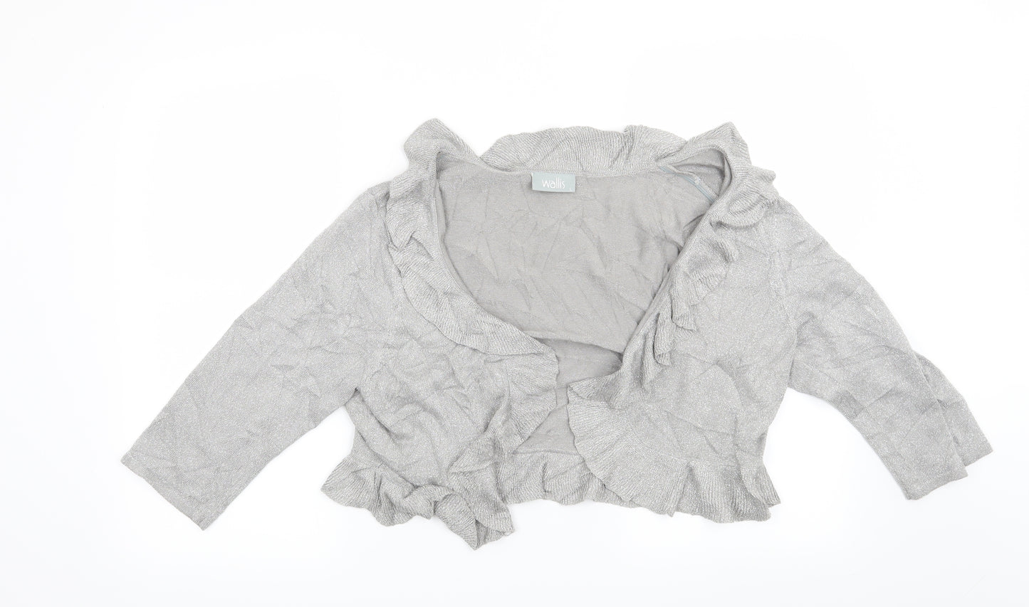 Wallis Womens Silver   Cardigan Jumper Size L