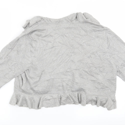 Wallis Womens Silver   Cardigan Jumper Size L