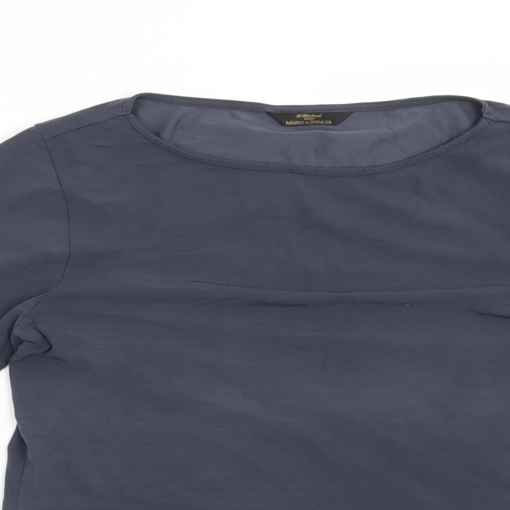 St Michael  Womens Blue   Basic Blouse Size 12