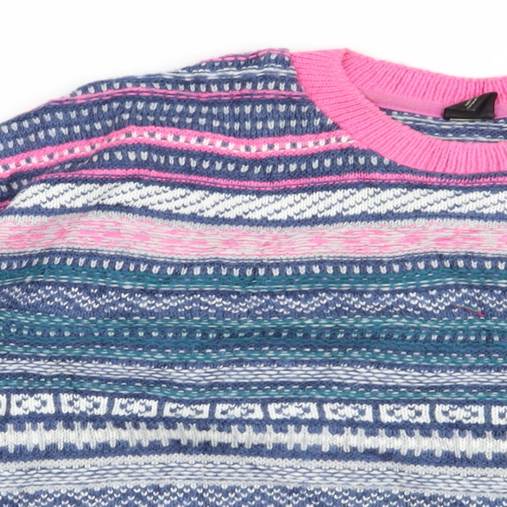 Urban Outfitters Womens Blue Striped  Pullover Jumper Size L