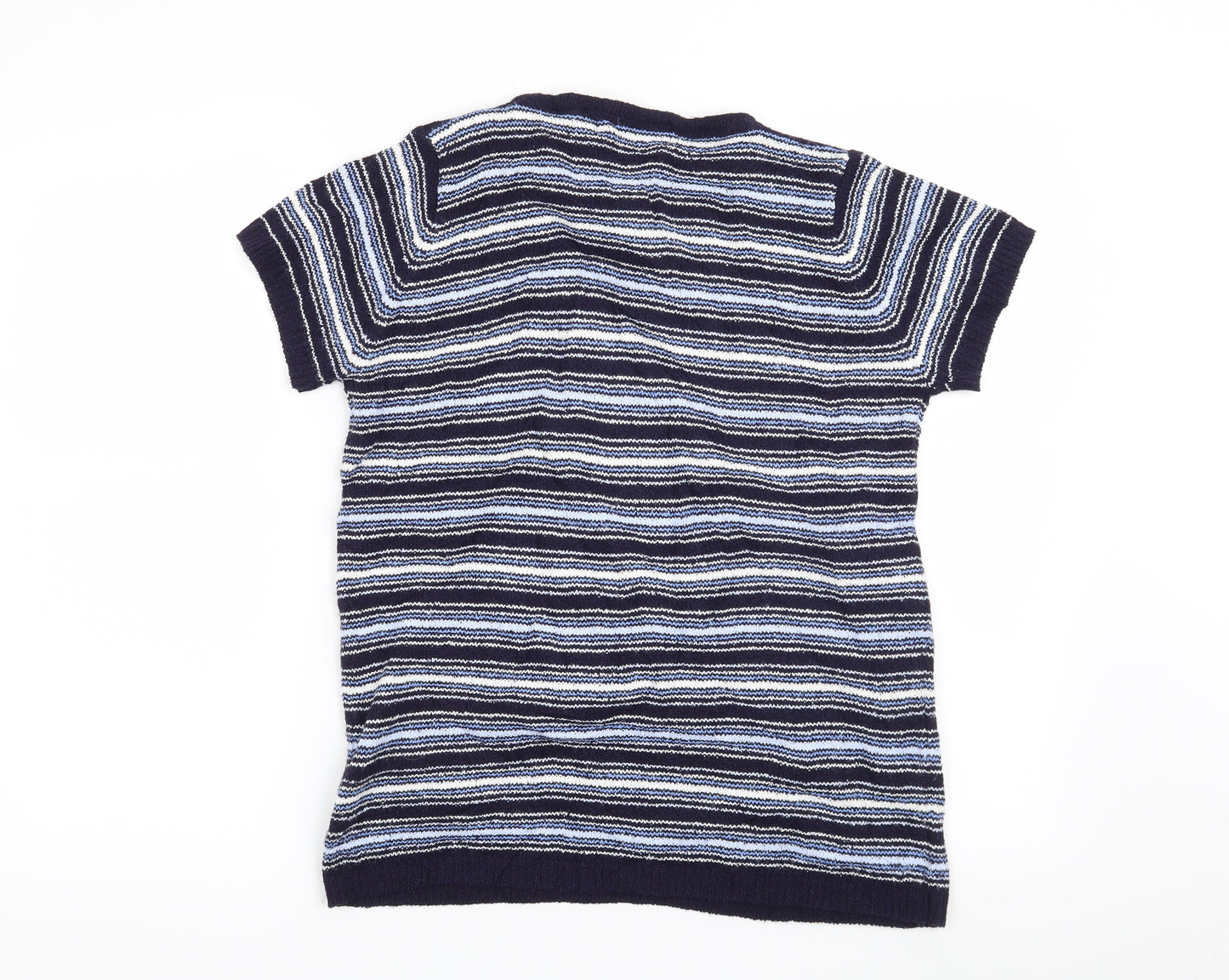 EWM Womens Blue Striped  Pullover Jumper Size 10