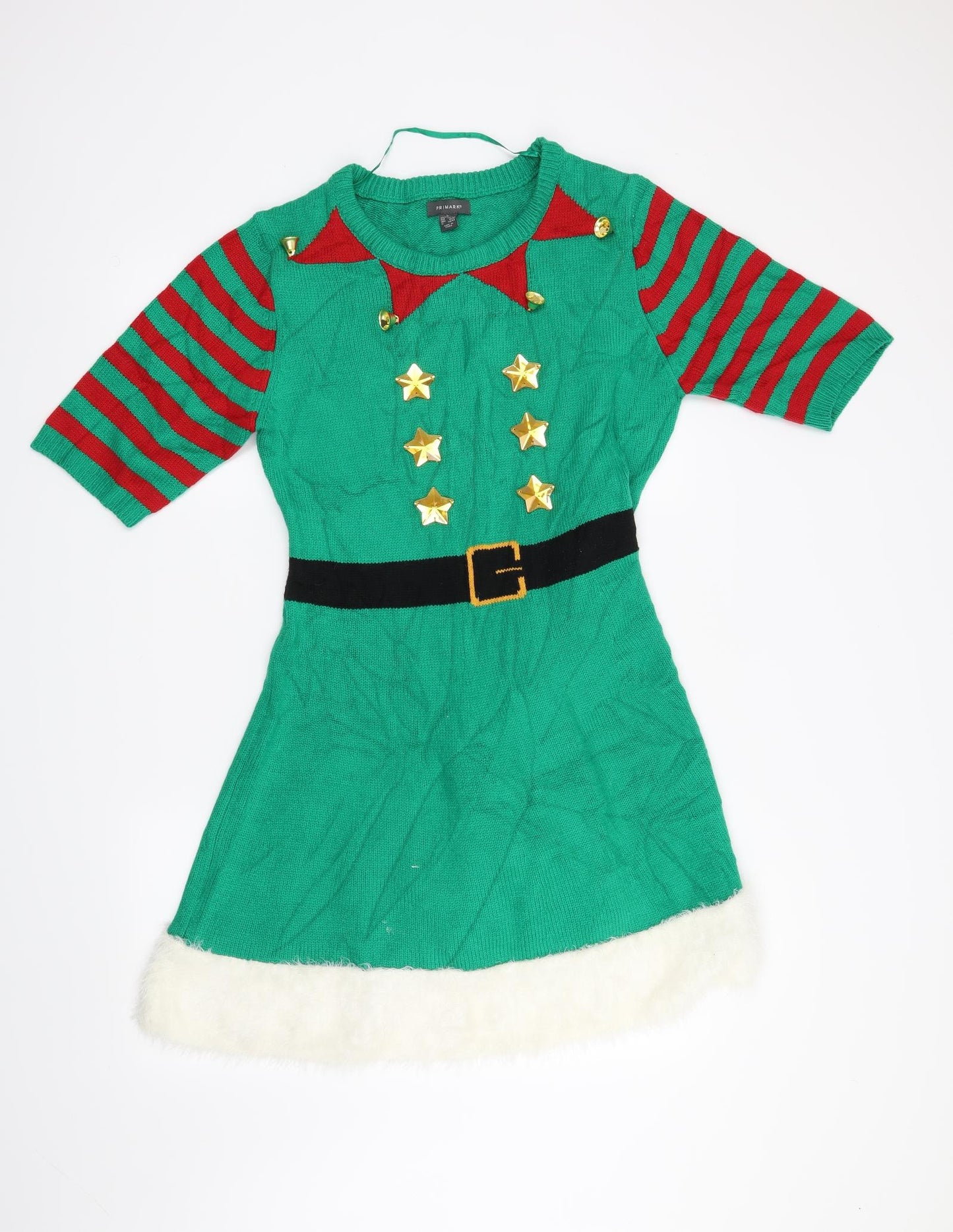 Primark Womens Green   Jumper Dress  Size 14  - Christmas Elf