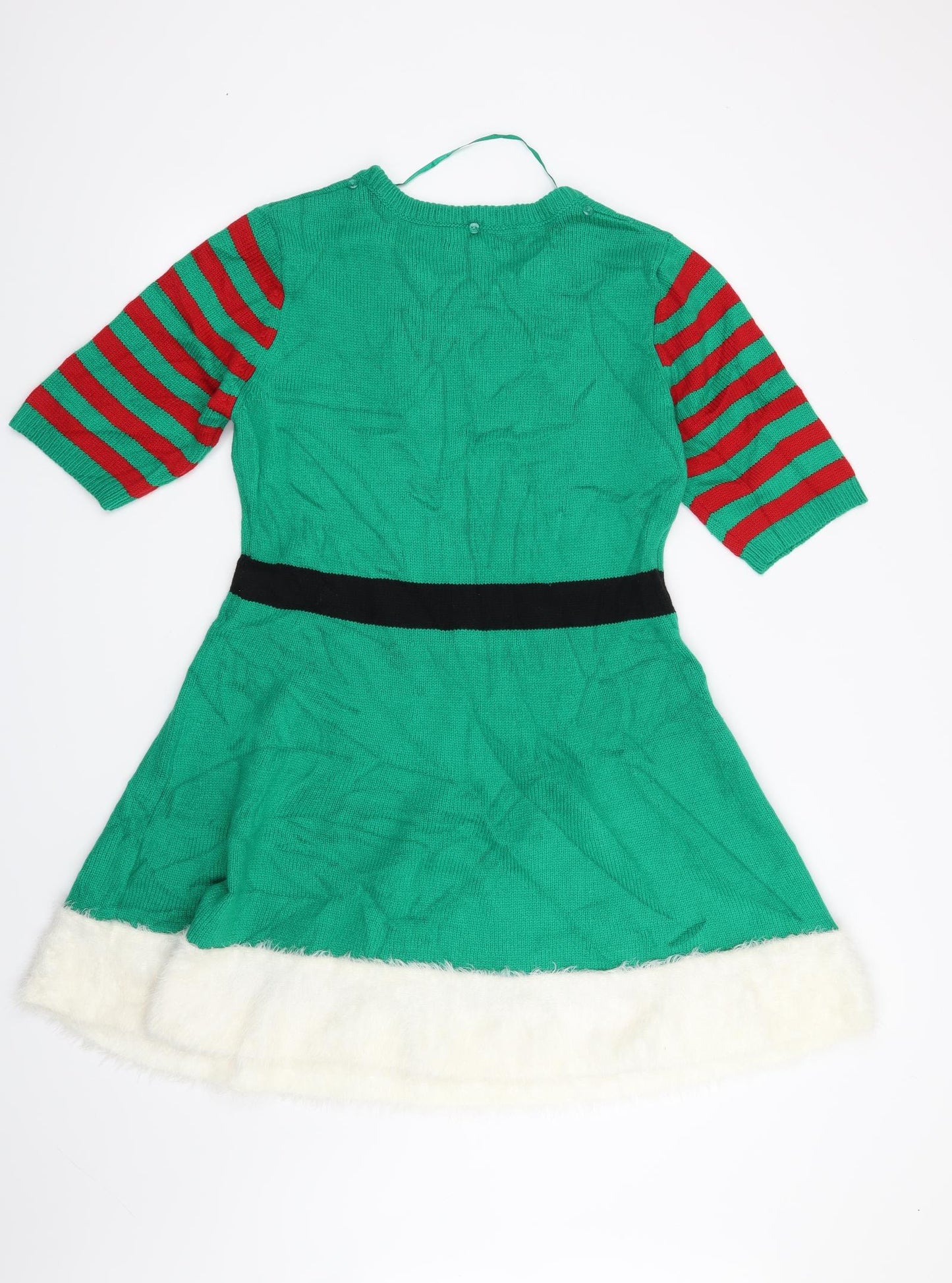 Primark Womens Green   Jumper Dress  Size 14  - Christmas Elf