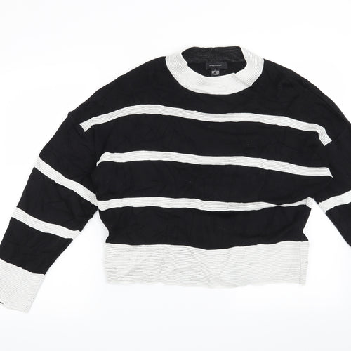 Atmosphere Womens Black Striped  Pullover Jumper Size 14