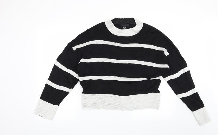 Atmosphere Womens Black Striped Pullover Jumper Size 14