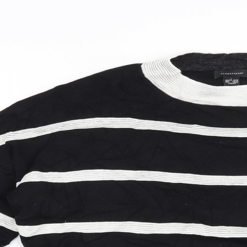 Atmosphere Womens Black Striped  Pullover Jumper Size 14