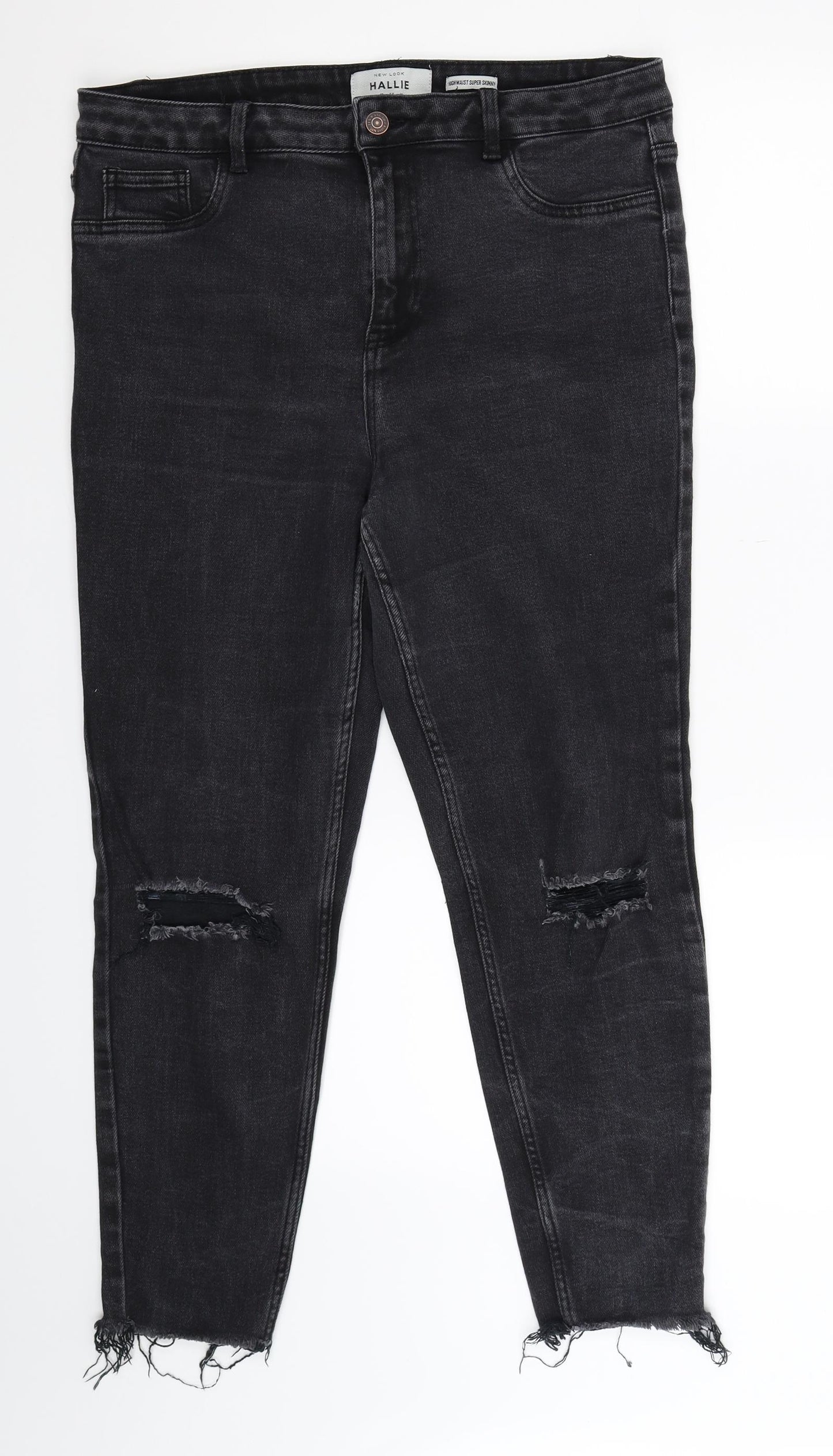 New Look Womens Black  Denim Skinny Jeans Size 16 L26 in