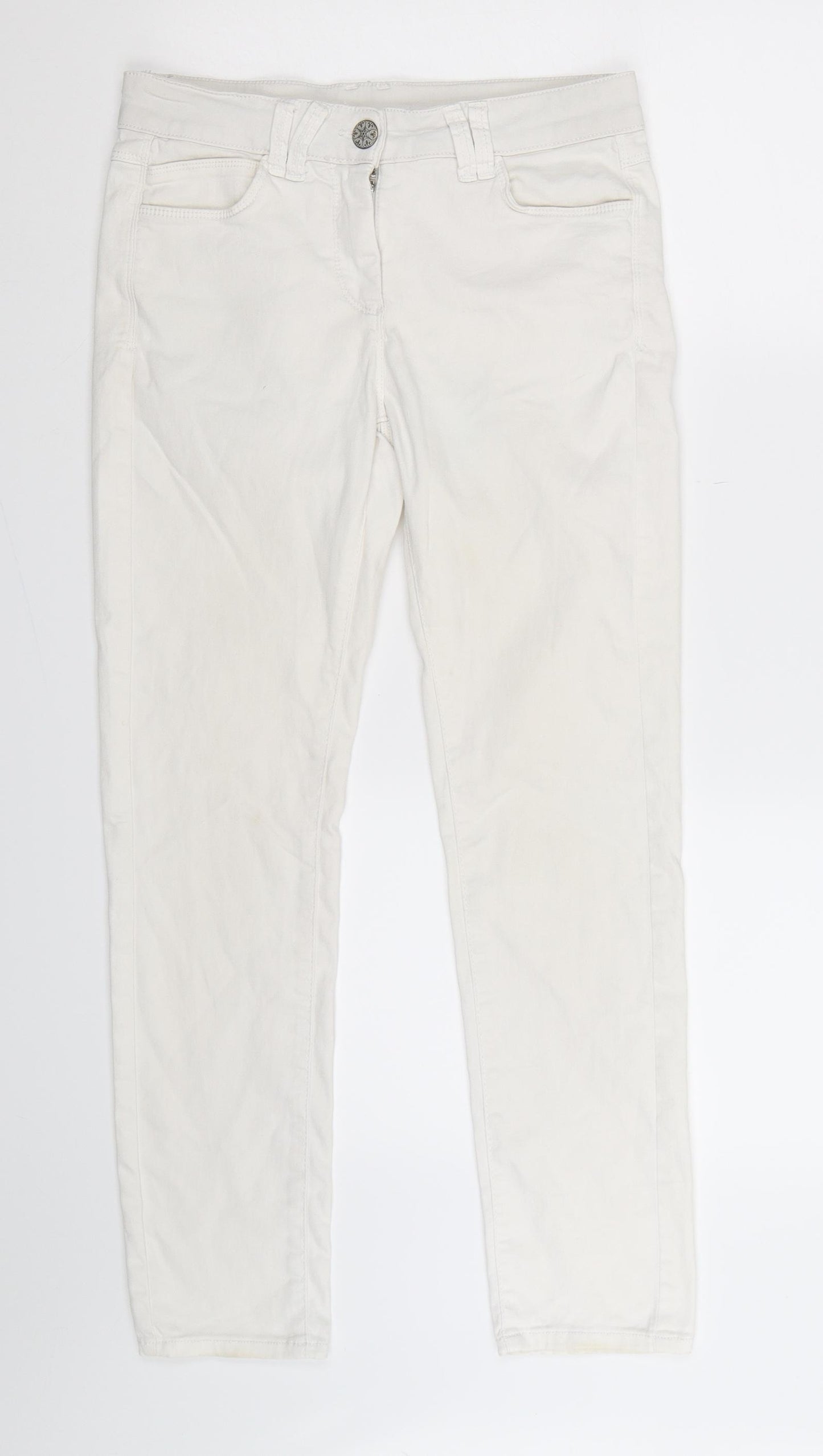 Marks and Spencer Womens White  Denim Jegging Jeans Size 10 L27 in