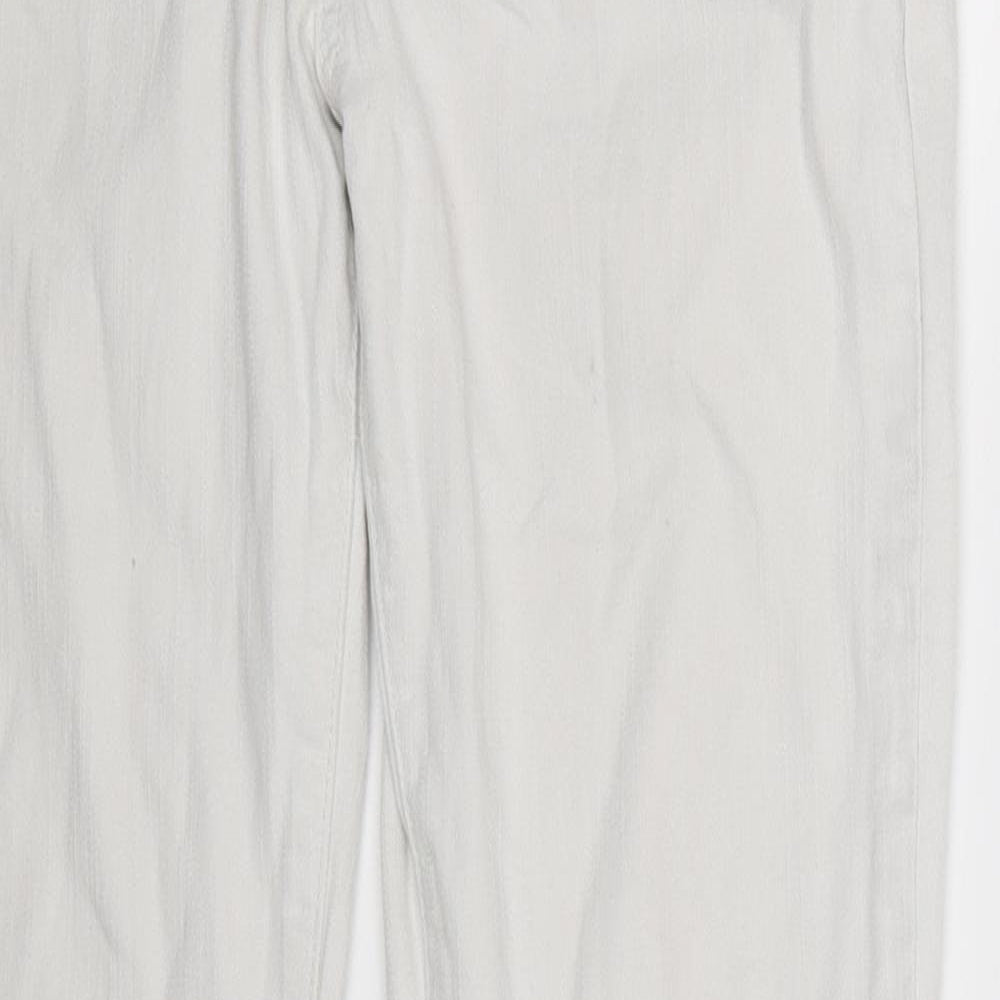 Vivid Womens White  Denim Bootcut Jeans Size 12 L31 in