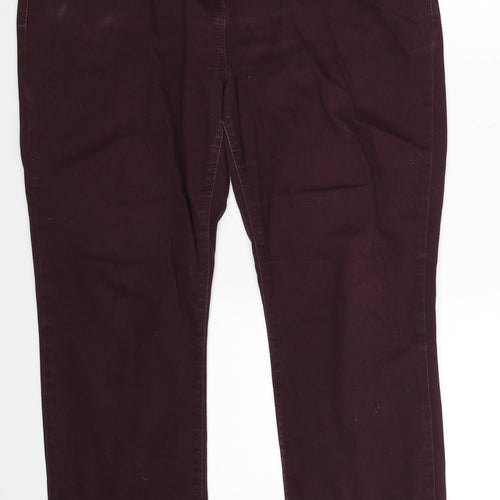 Preworn Womens Brown  Denim Straight Jeans Size 36 in L27 in
