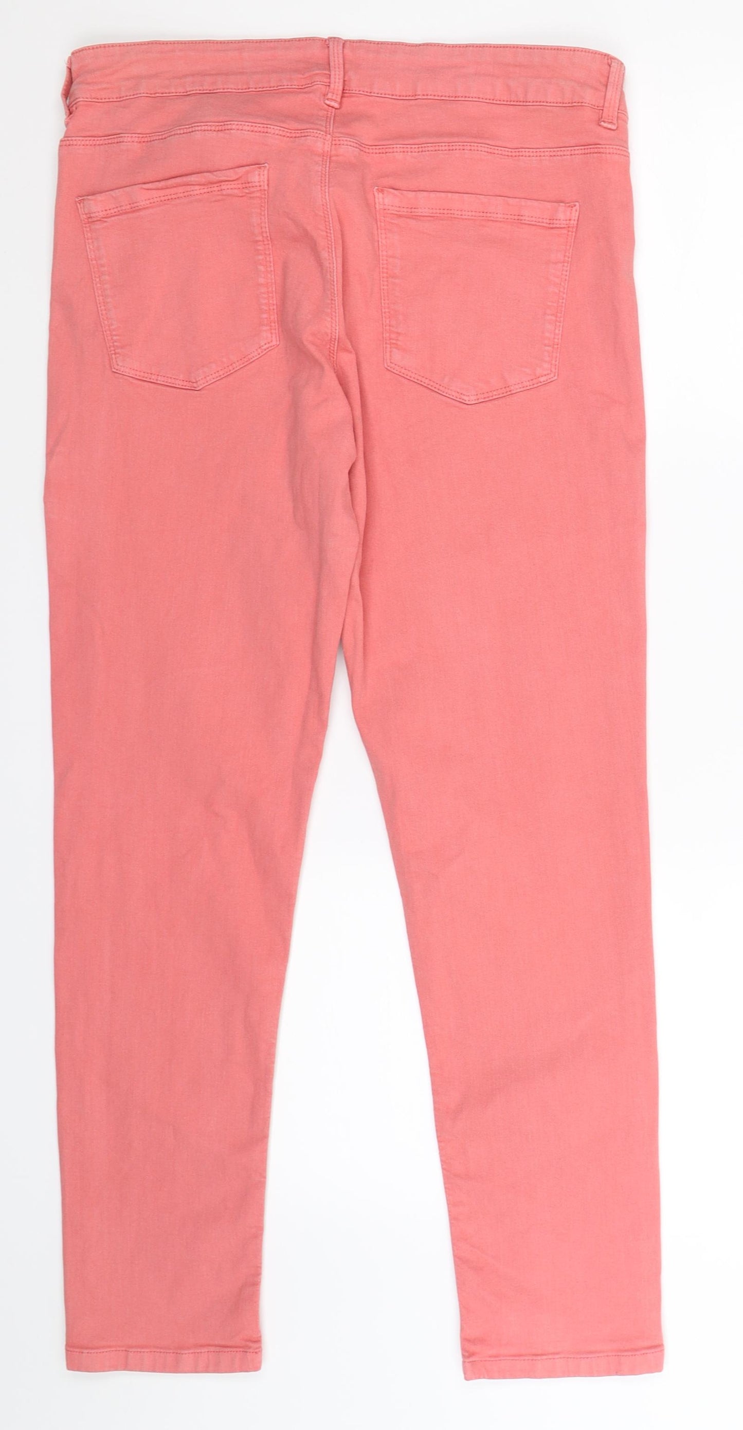 Oasis Womens Pink  Denim Skinny Jeans Size 16 L27 in