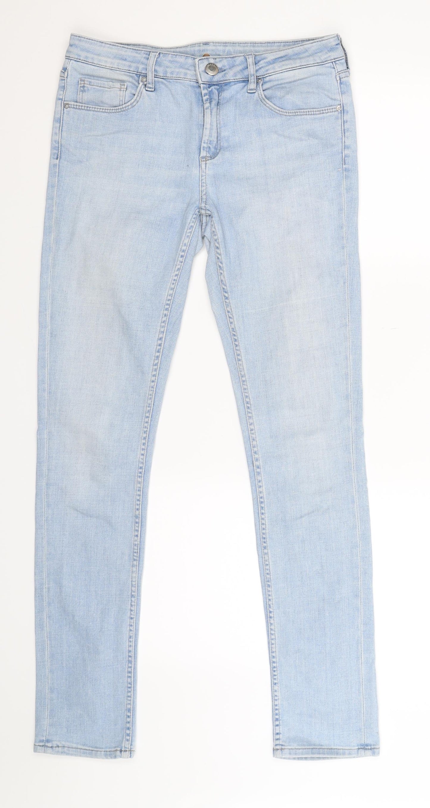 Topshop Womens Blue  Denim Skinny Jeans Size 28 in L31 in