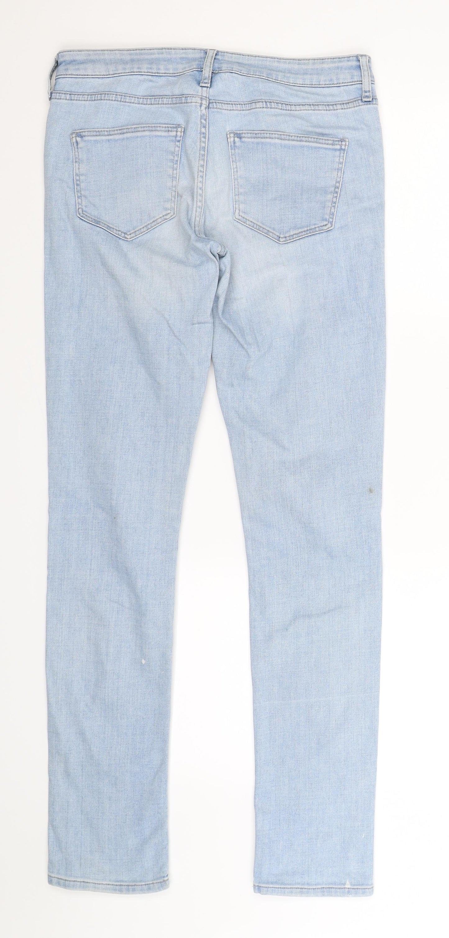 Topshop Womens Blue  Denim Skinny Jeans Size 28 in L31 in