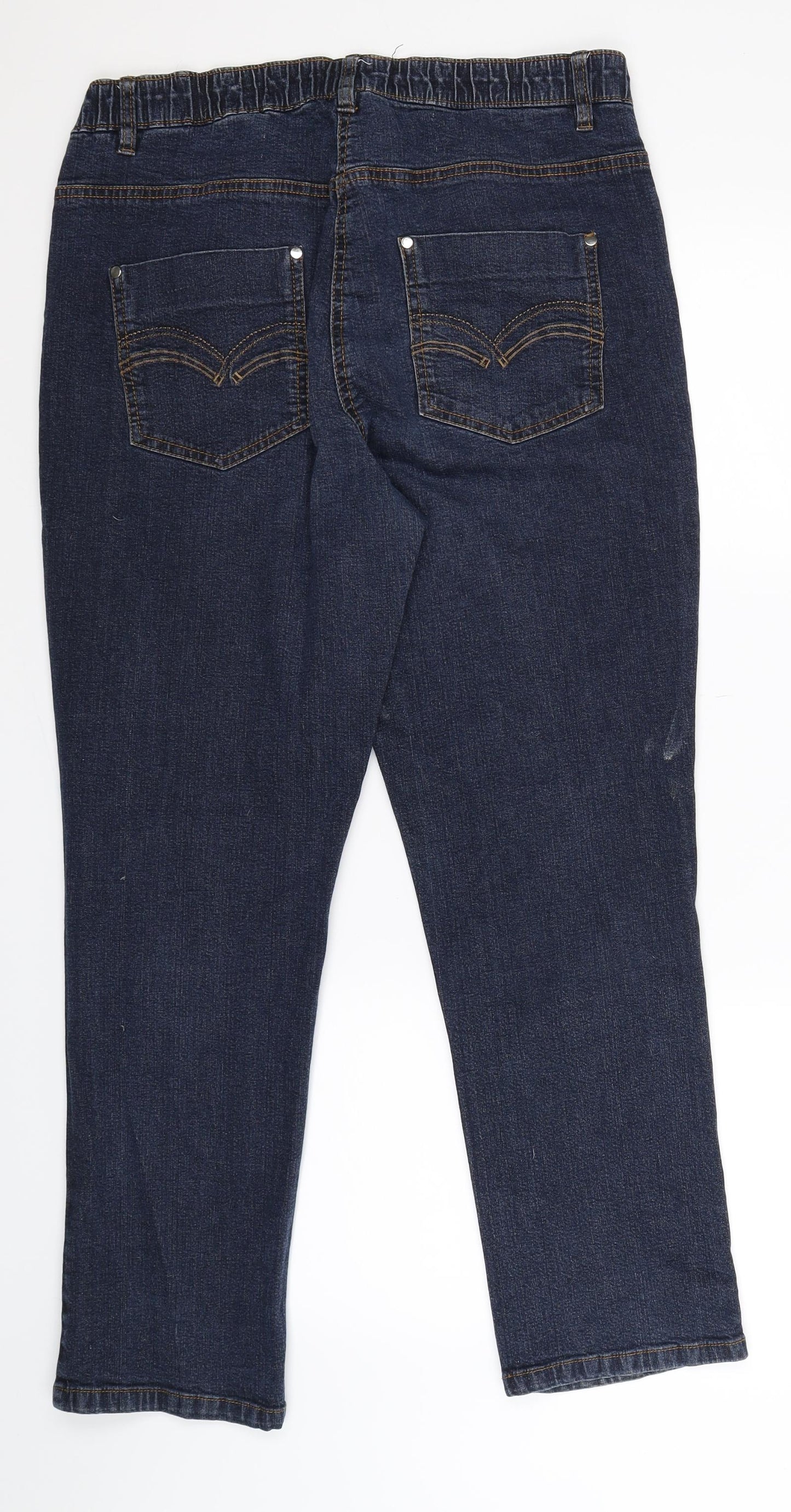 Simply Be Womens Blue  Denim Straight Jeans Size 16 L28 in