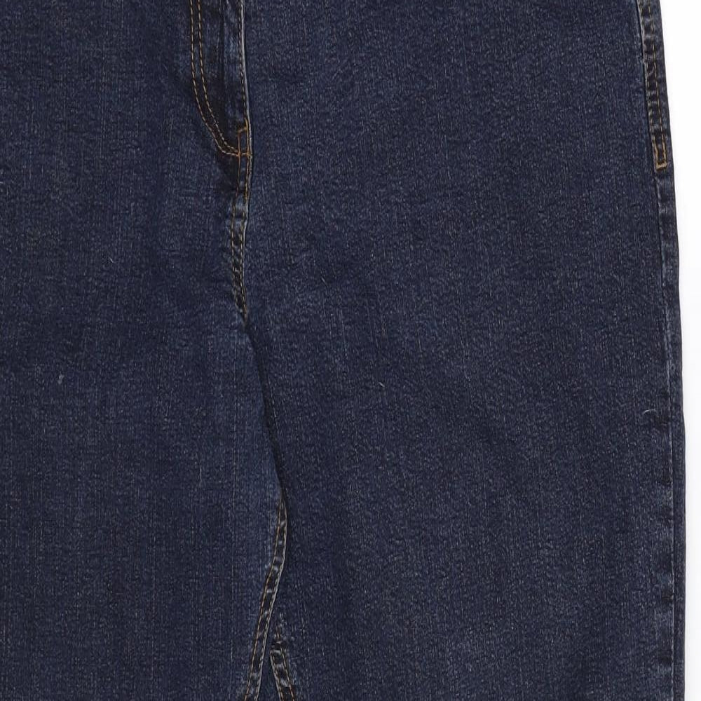 Simply Be Womens Blue  Denim Straight Jeans Size 16 L28 in