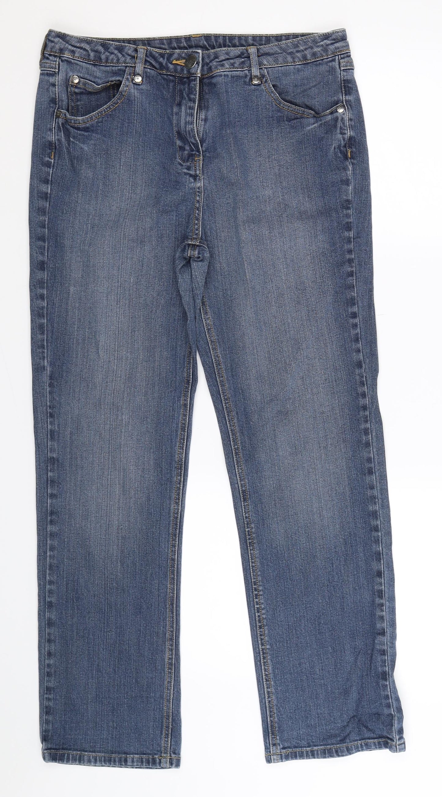 Papaya Womens Blue  Denim Straight Jeans Size 12 L27 in