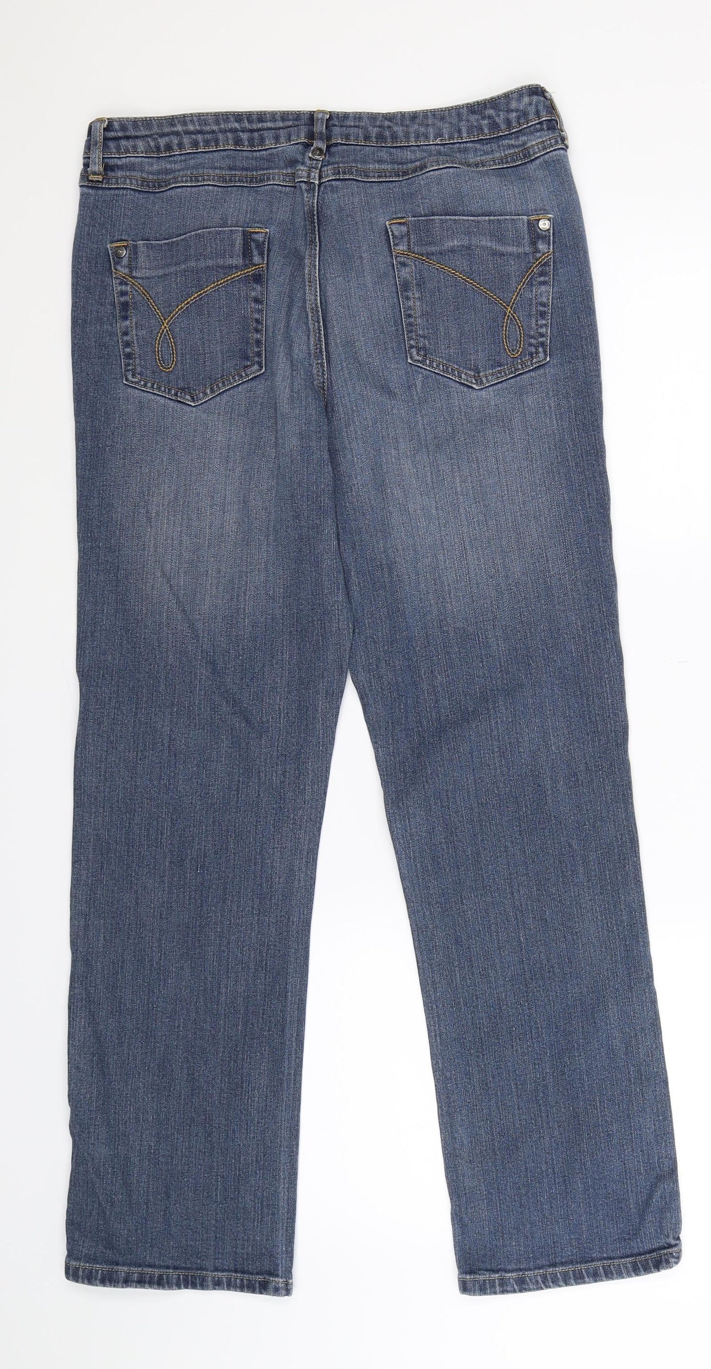 Papaya Womens Blue  Denim Straight Jeans Size 12 L27 in