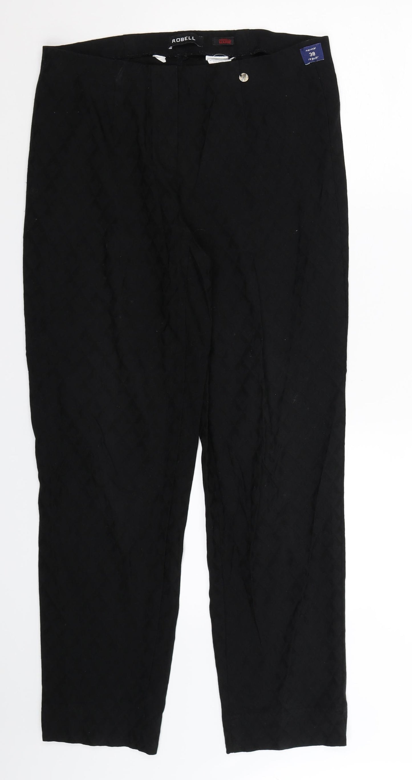 Robell Womens Black   Trousers  Size 12 L27 in