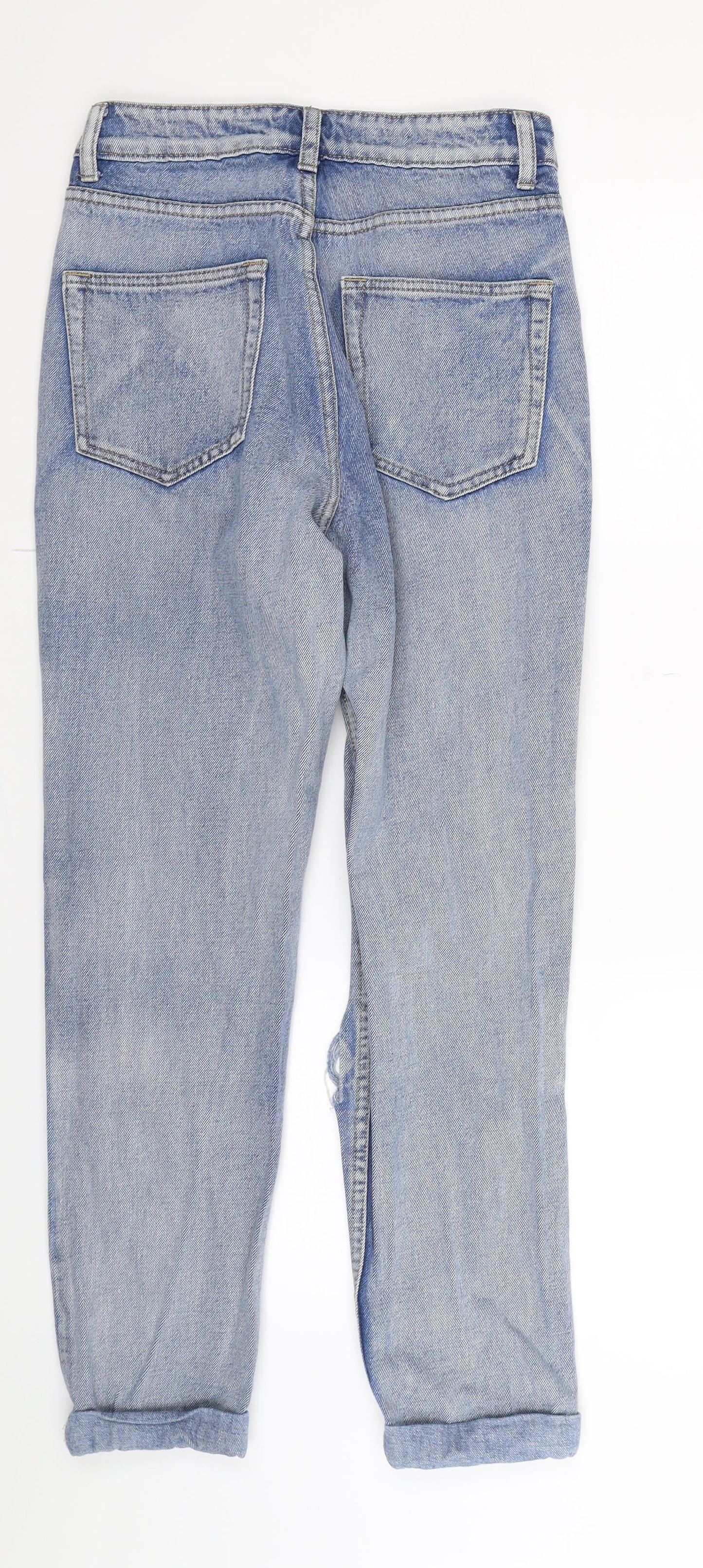 The Rockn Rev Womens Blue  Denim Mom Jeans Size 8 L27 in