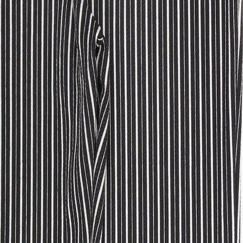 PRETTYLITTLETHING Womens Black Striped  Trousers  Size 10 L27 in