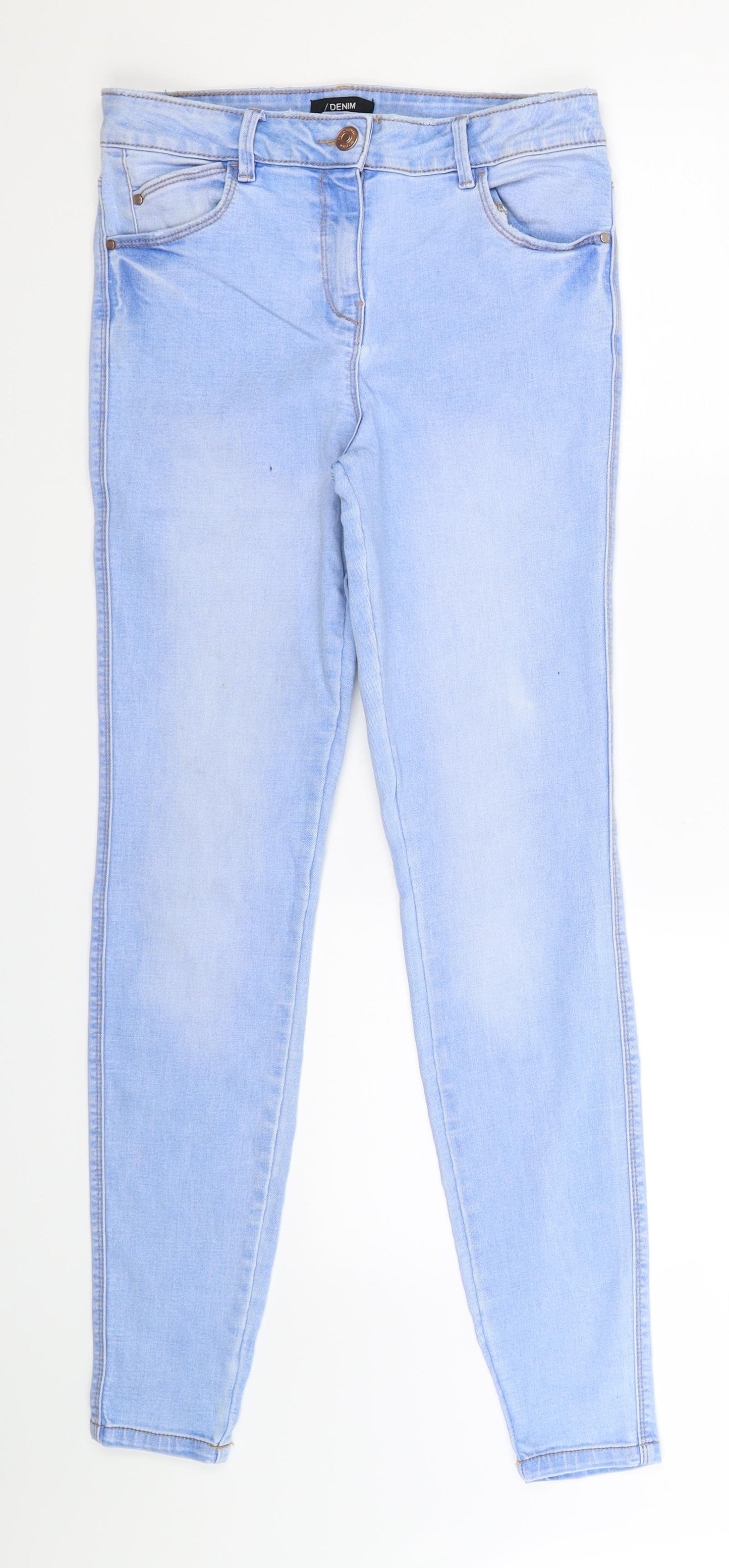 Denim Co Womens Blue  Denim Skinny Jeans Size 10 L29 in