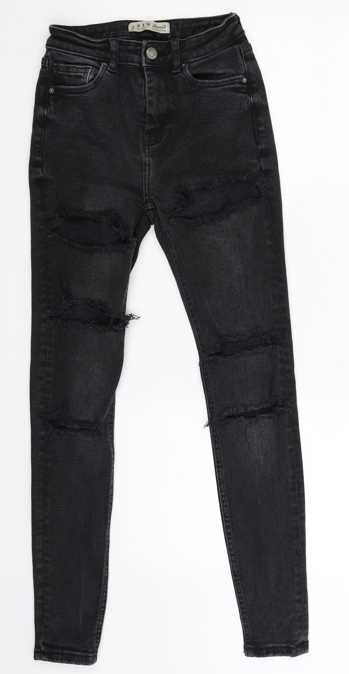 Denim Co Womens Black Denim Skinny Jeans Size 4 L27 in