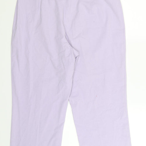 Marks and Spencer Womens Purple   Cropped Trousers Size 18 L25 in