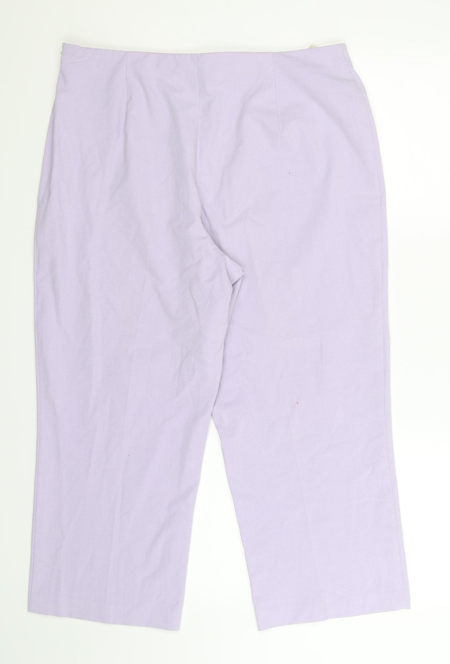 Marks and Spencer Womens Purple   Cropped Trousers Size 18 L25 in
