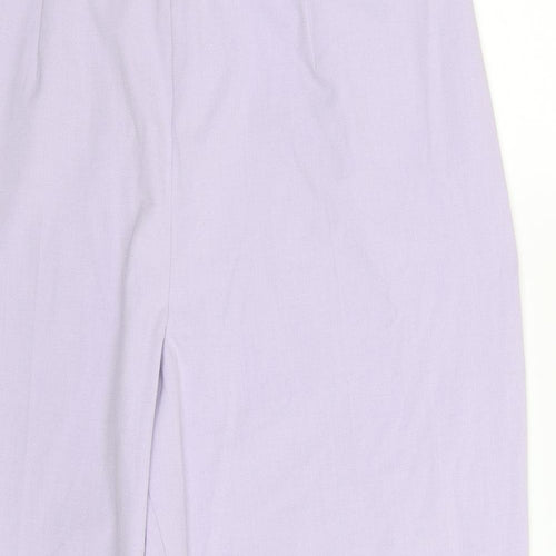 Marks and Spencer Womens Purple   Cropped Trousers Size 18 L25 in