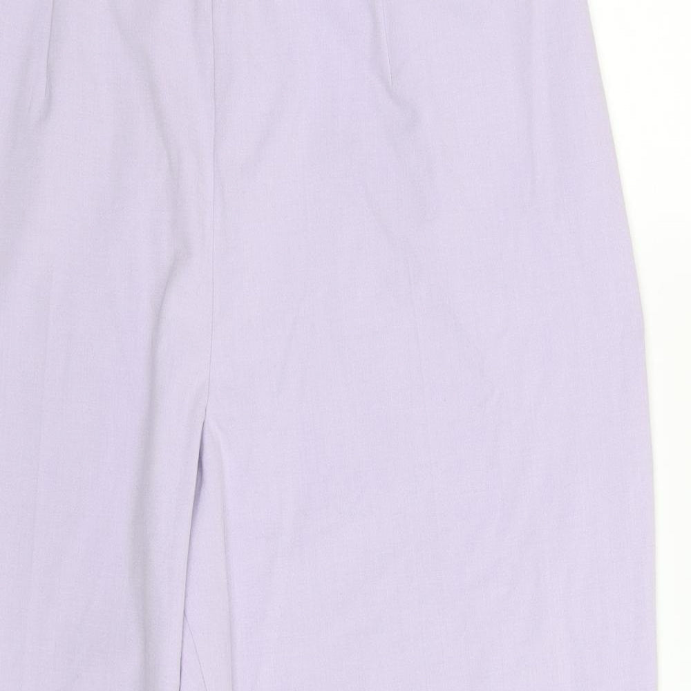 Marks and Spencer Womens Purple   Cropped Trousers Size 18 L25 in