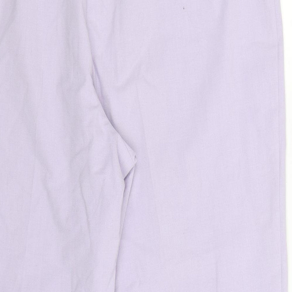 Marks and Spencer Womens Purple   Cropped Trousers Size 18 L25 in