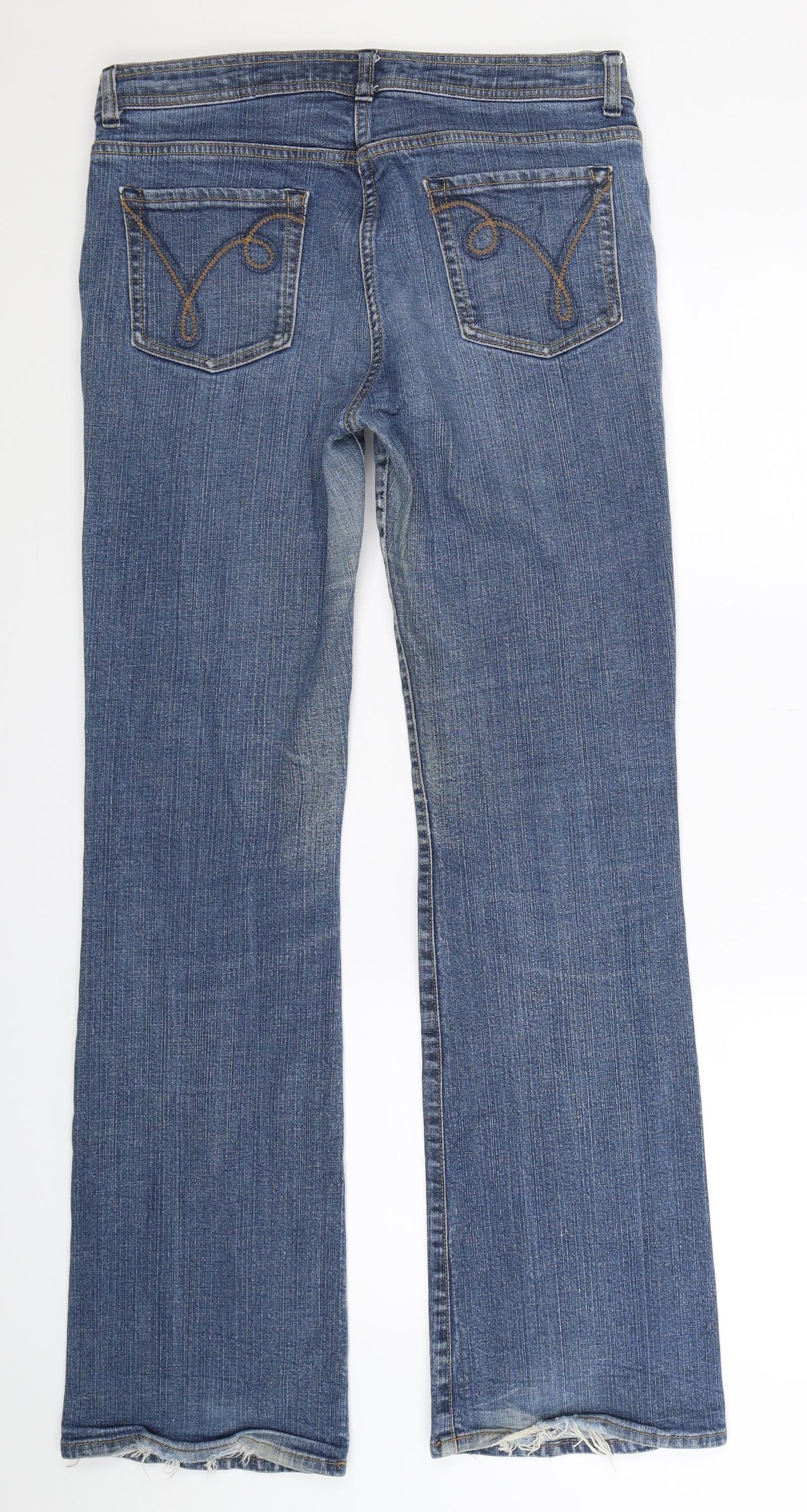 NEXT Womens Blue  Denim Bootcut Jeans Size 14 L32 in