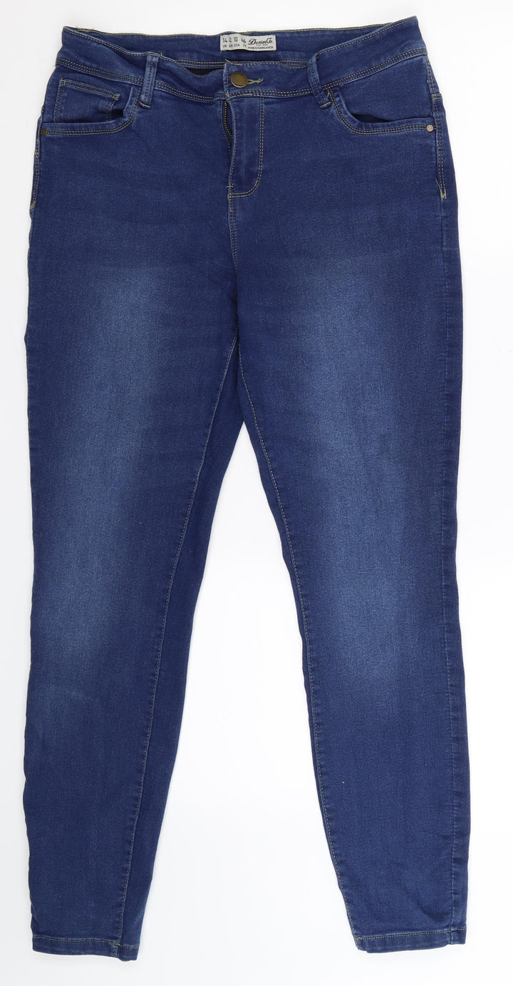 Denim Co Womens Blue Denim Skinny Jeans Size 14 L27 in