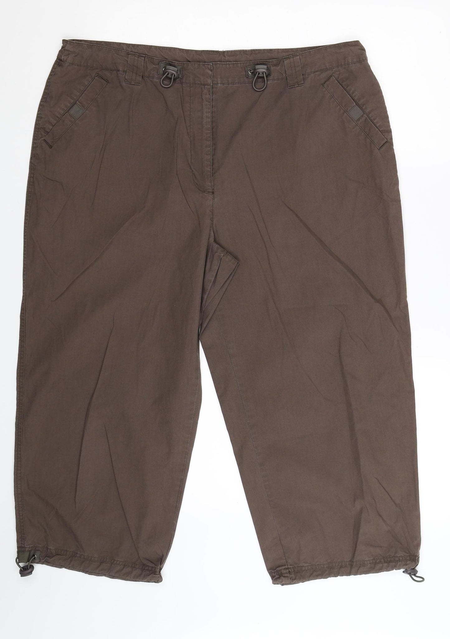 Bcasual Womens Grey   Cropped Trousers Size 18 L21 in