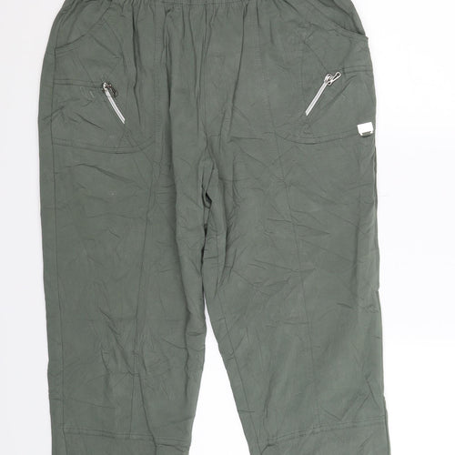 VY Womens Green   Cropped Trousers Size 34 in L21 in