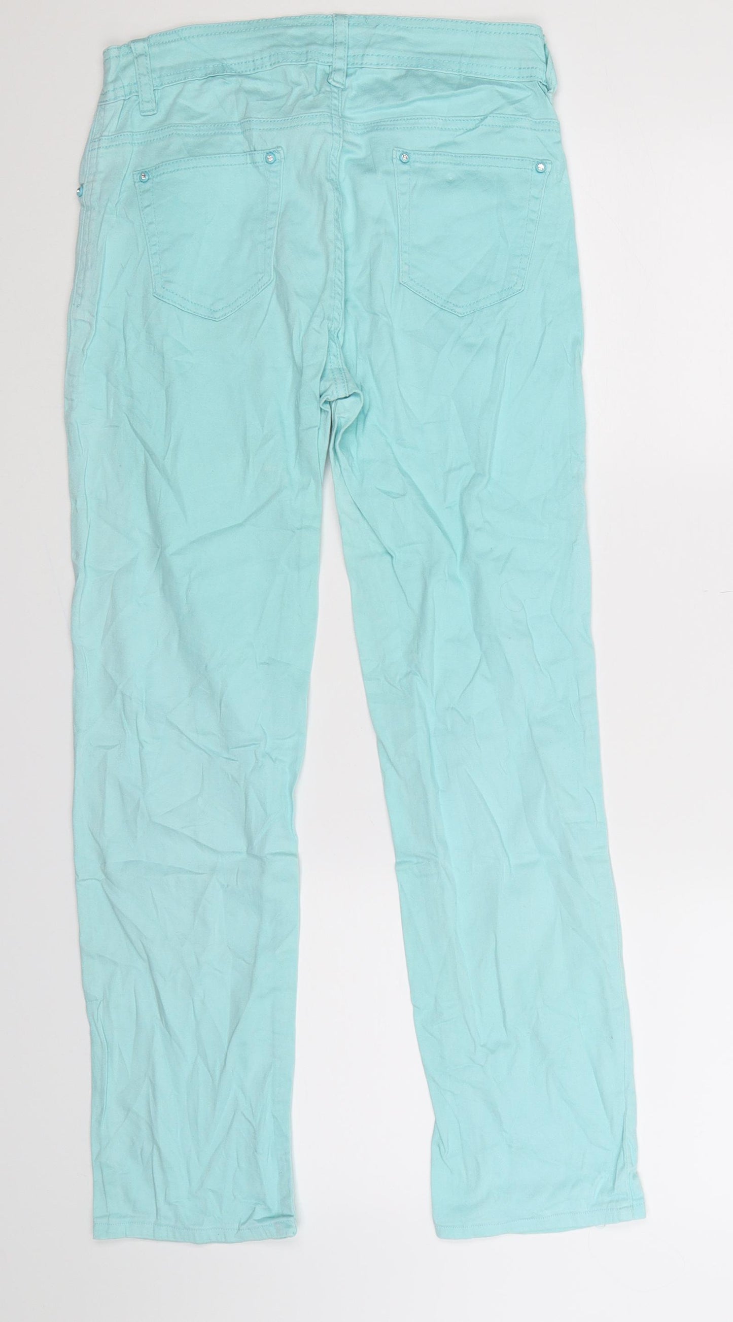 My Christy Womens Green  Denim Jegging Jeans Size S L27 in