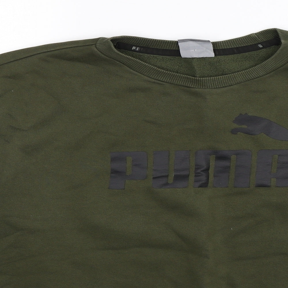 PUMA Mens Green   Pullover Sweatshirt Size M