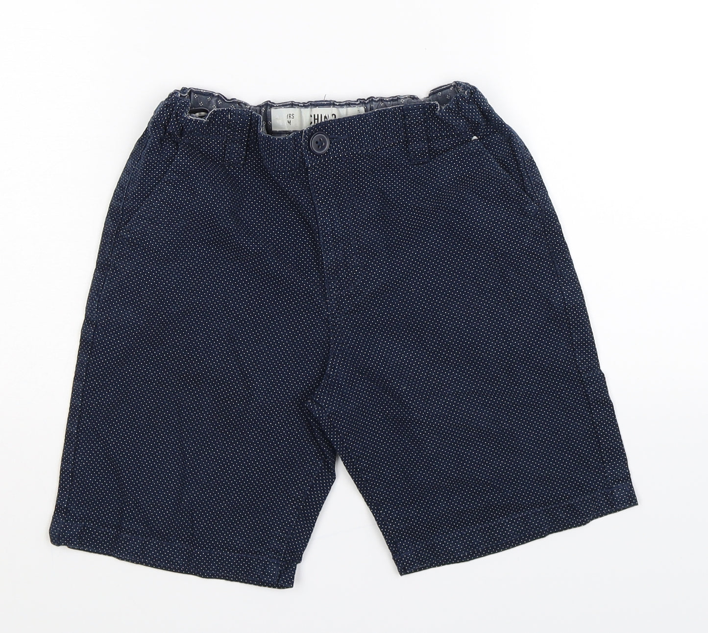 Denim Co Boys Blue Spotted  Chino Shorts Size 8-9 Years