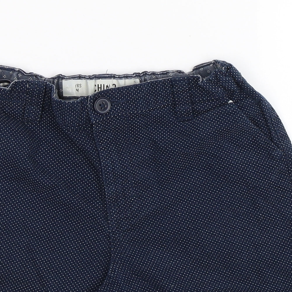 Denim Co Boys Blue Spotted  Chino Shorts Size 8-9 Years