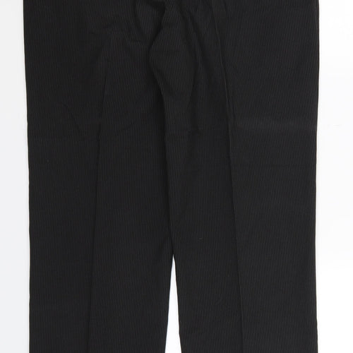 BHS Mens Black Striped  Dress Pants Trousers Size 34 L32 in