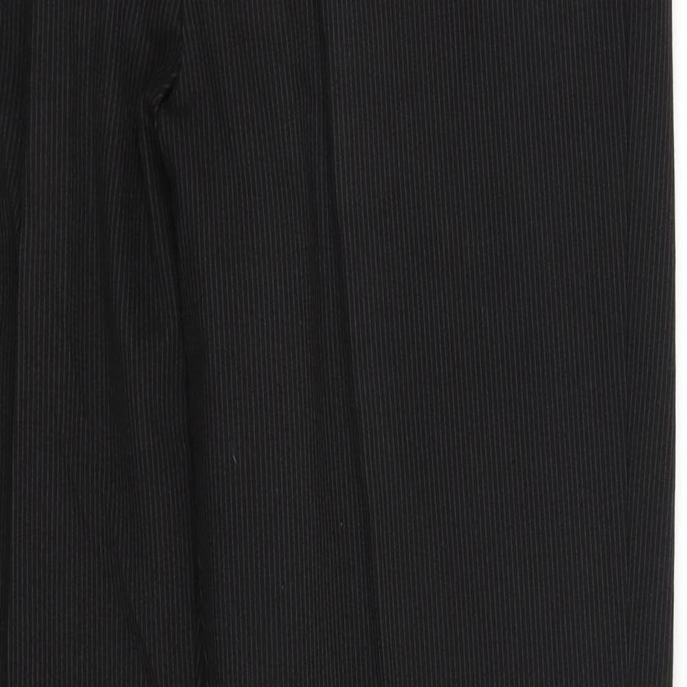 BHS Mens Black Striped  Dress Pants Trousers Size 34 L32 in