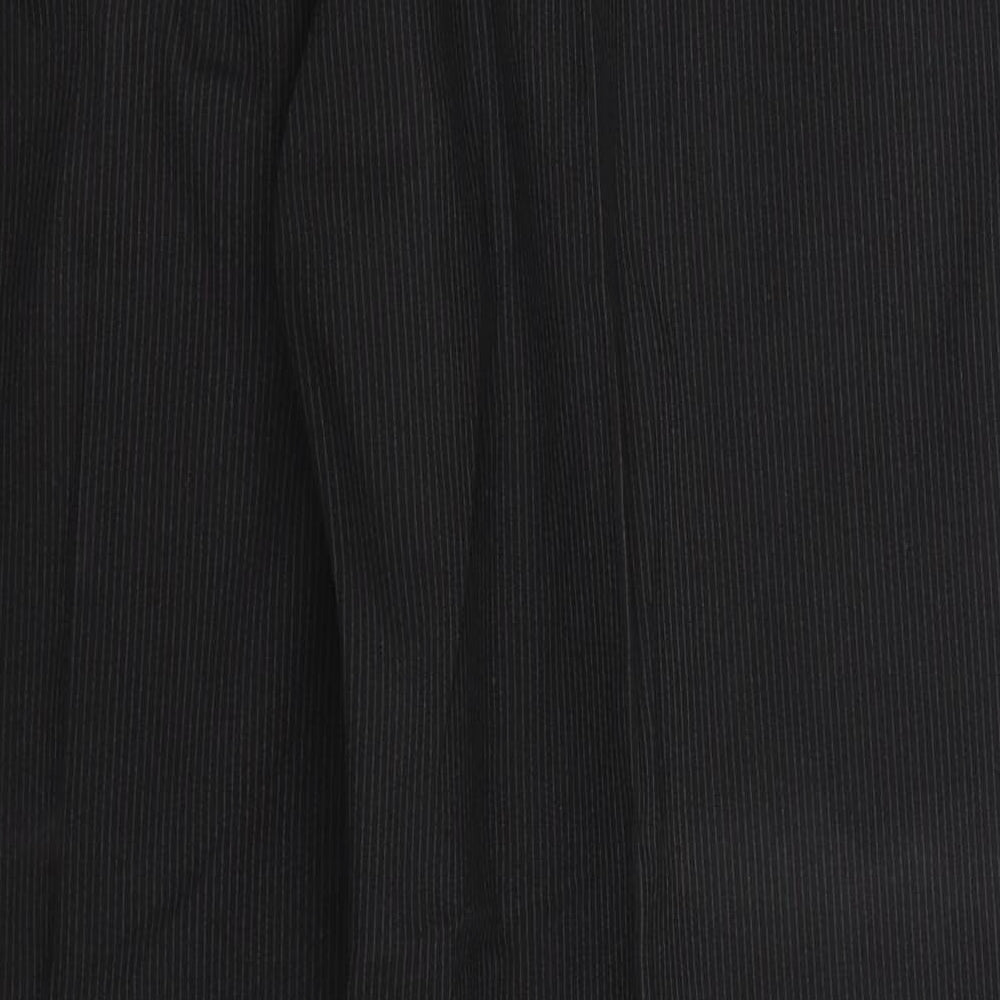 BHS Mens Black Striped  Dress Pants Trousers Size 34 L32 in