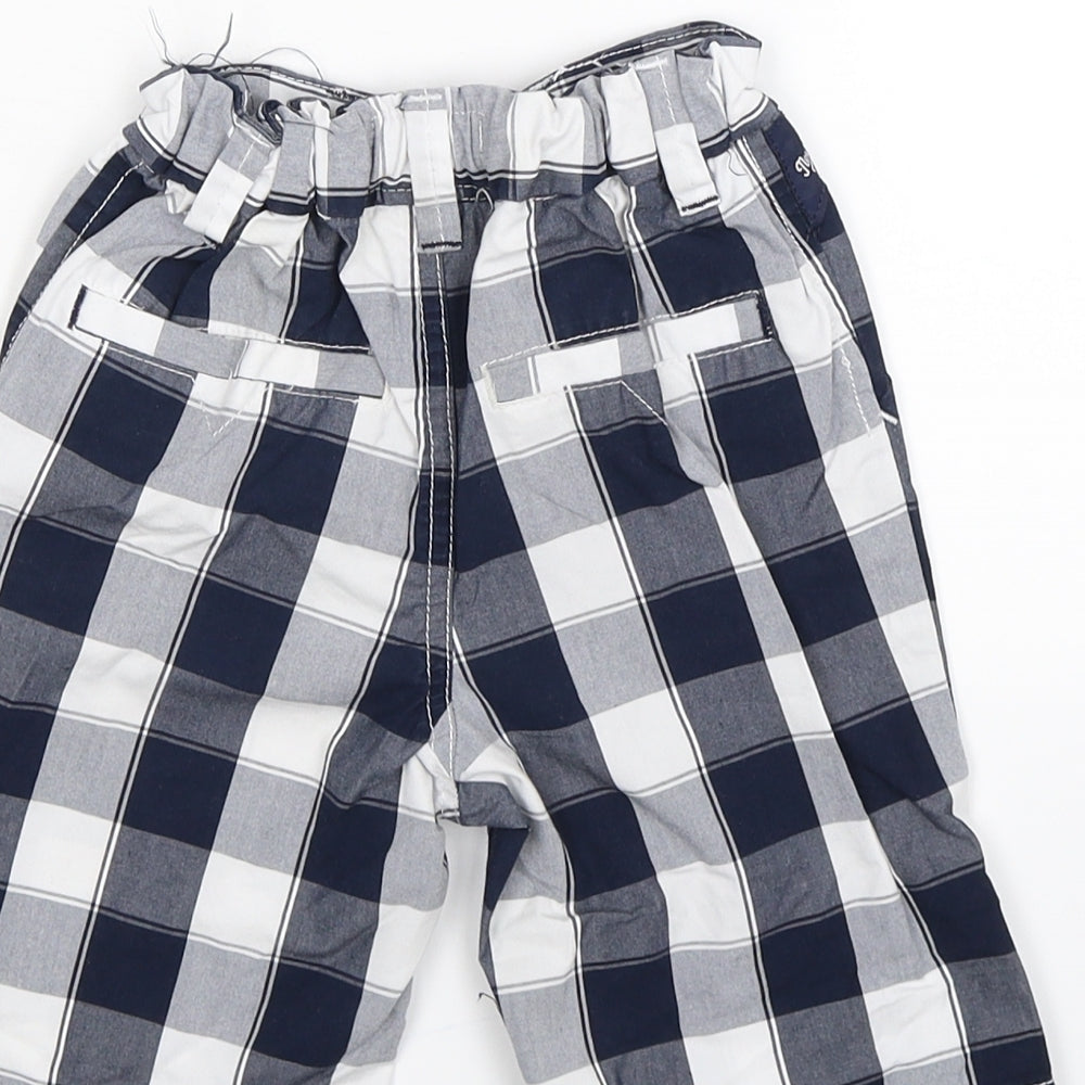 NEXT Boys Blue Check  Bermuda Shorts Size 3-4 Years